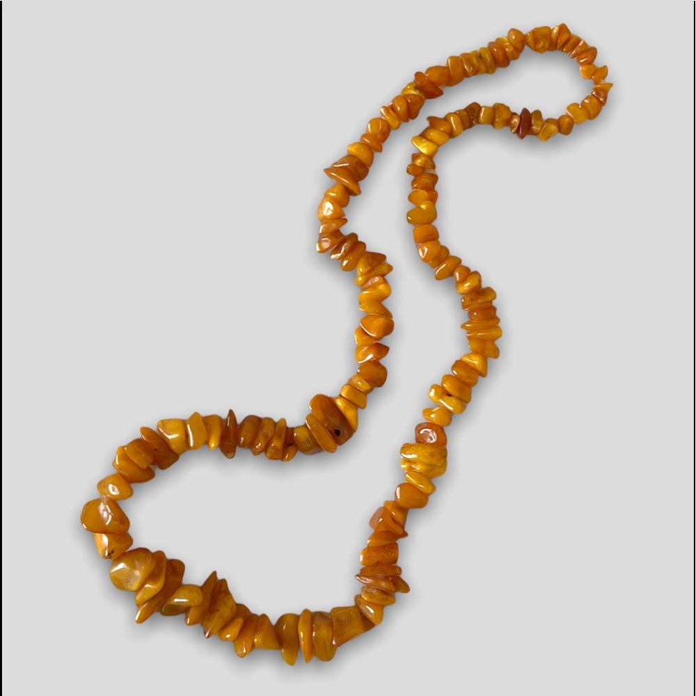 Cloudy Butterscotch Amber Necklace - Picture 2 of 4